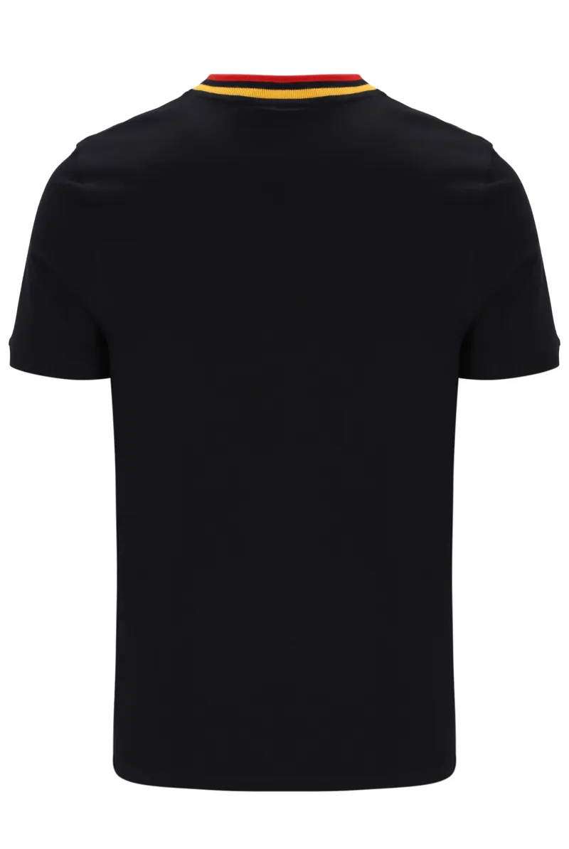  Sergio Tacchini Rainer FC T-Shirt Black / Gold / Adrenaline-3