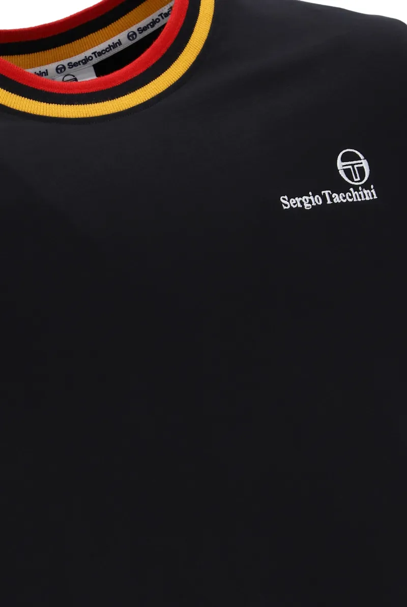  Sergio Tacchini Rainer FC T-Shirt Black / Gold / Adrenaline-2
