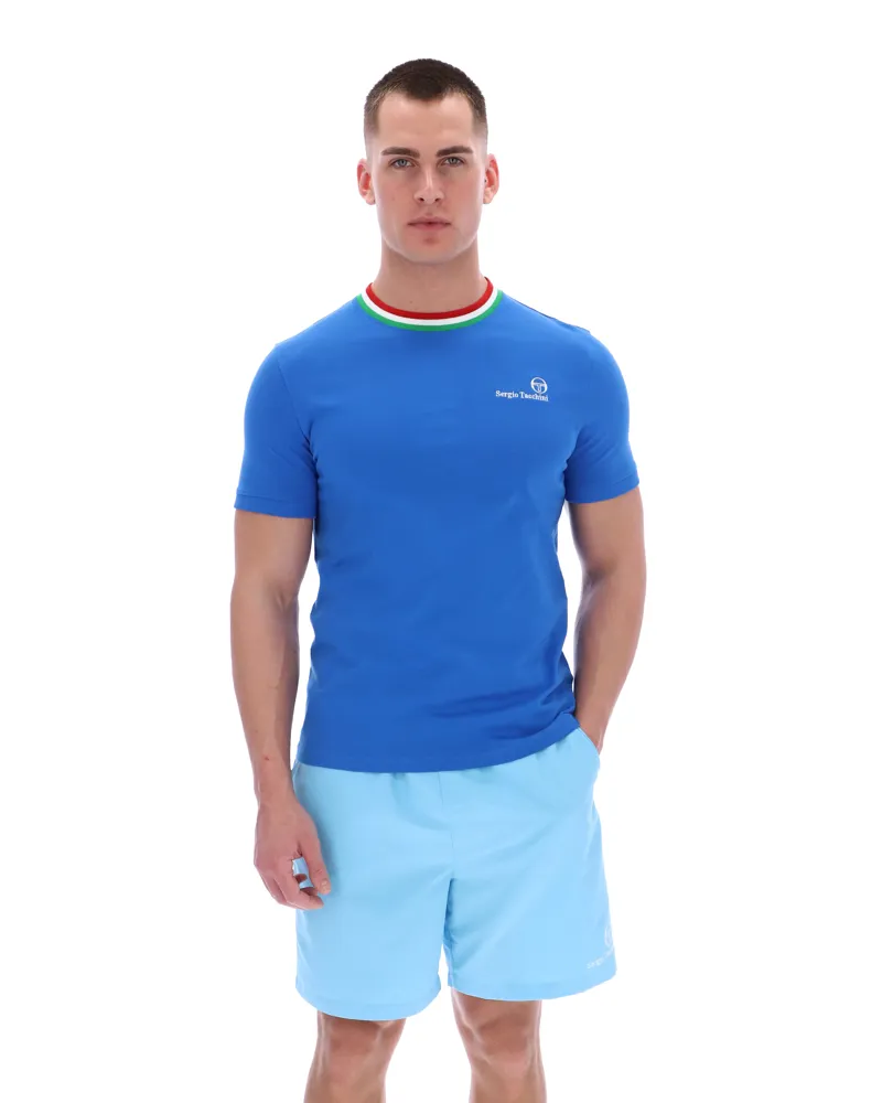  Sergio Tacchini Rainer FC T-Shirt Blue / Green / Adrenaline-4