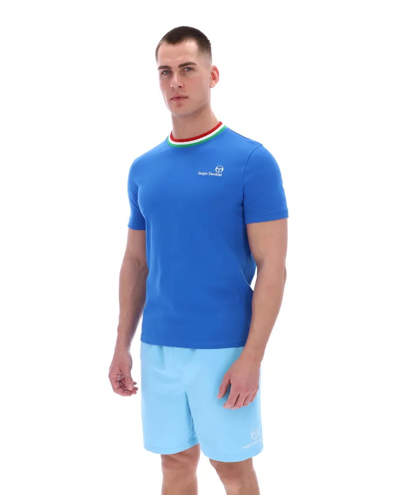  Sergio Tacchini Rainer FC T-Shirt Blue / Green / Adrenaline-5