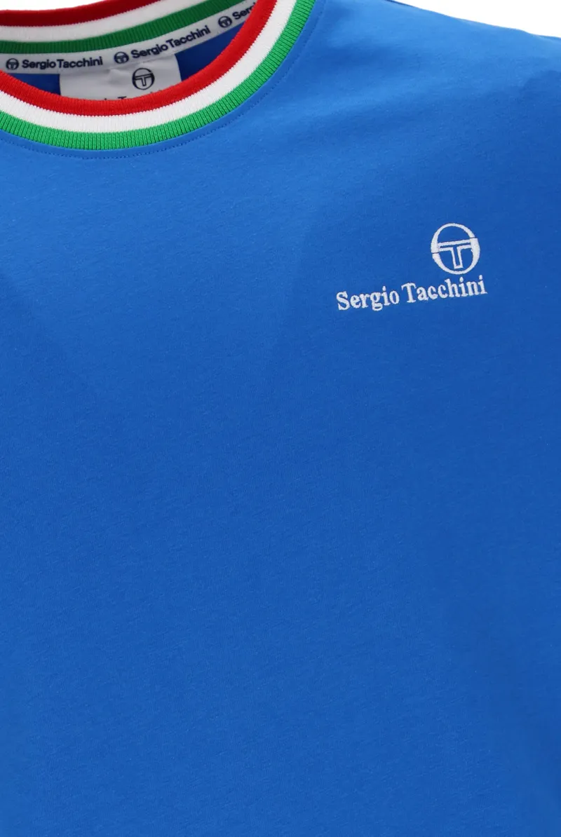  Sergio Tacchini Rainer FC T-Shirt Blue / Green / Adrenaline-1