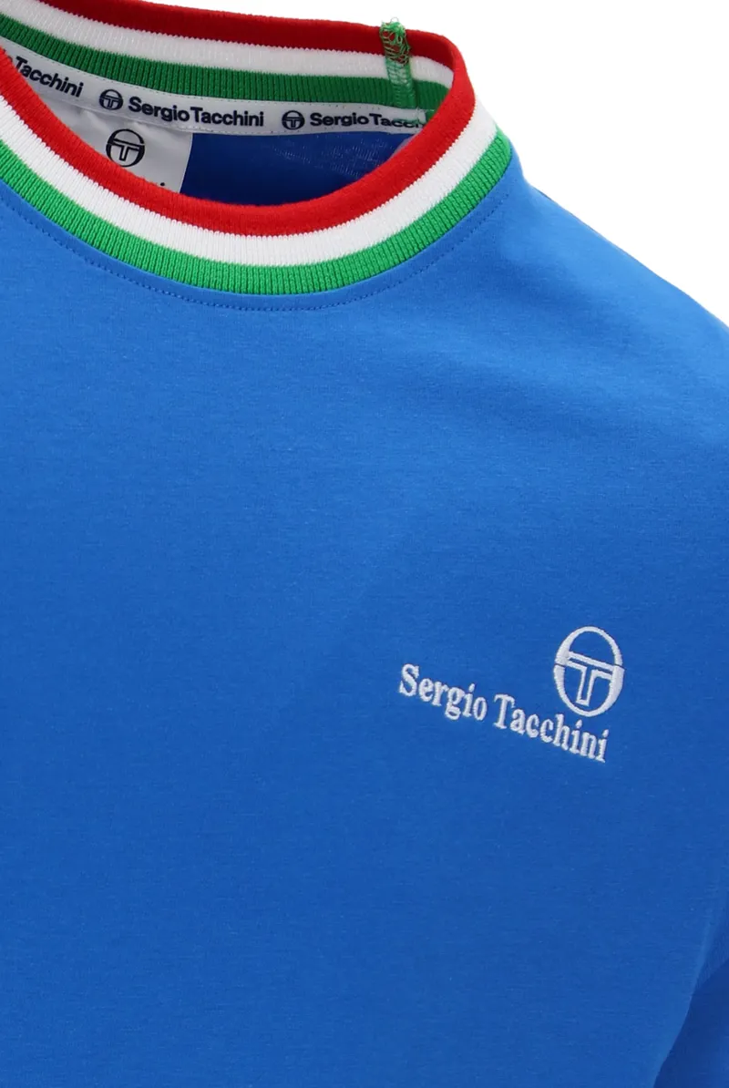  Sergio Tacchini Rainer FC T-Shirt Blue / Green / Adrenaline-2