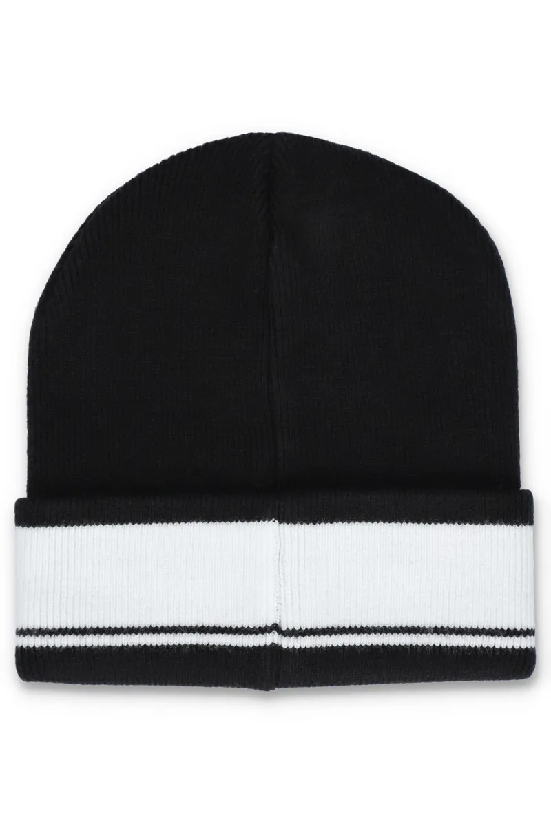 Sergio Tacchini Sellarz Jacquard Striped Turn Up Beanie-1