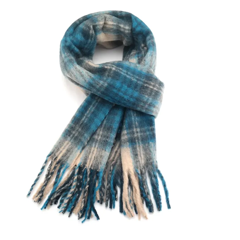 Miss Sparrow Mia tartan scarf Blue