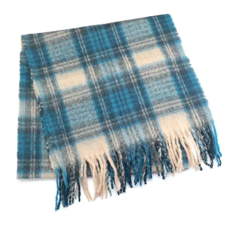 Miss Sparrow Mia tartan scarf Blue-1