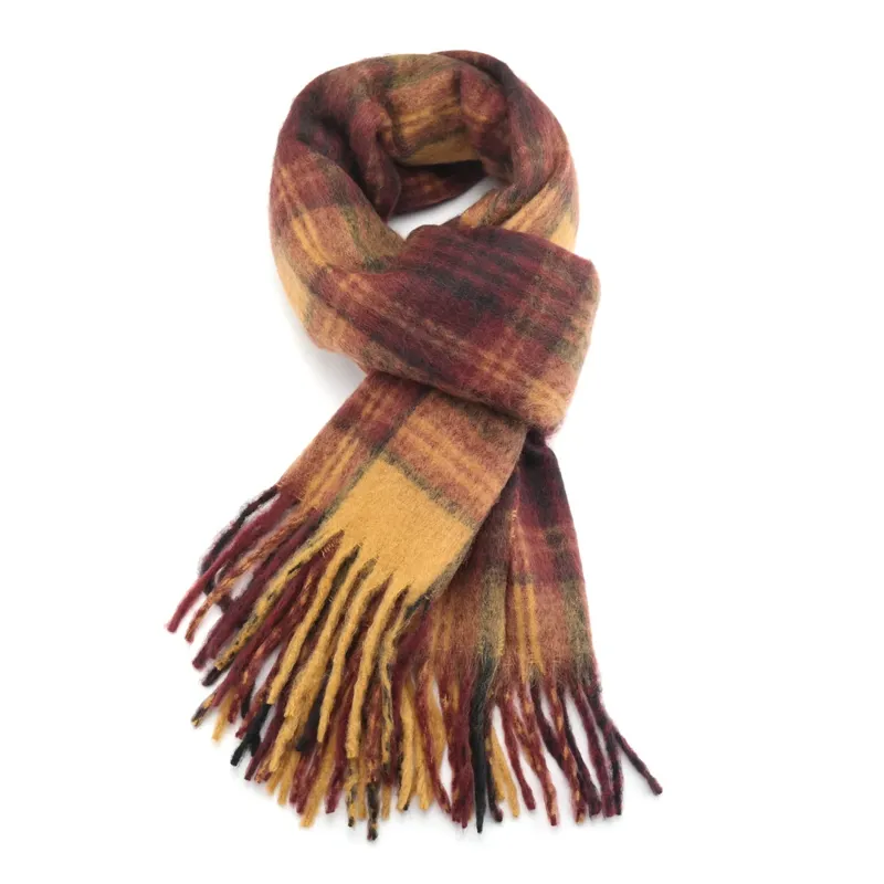 Miss Sparrow Mia tartan scarf Red