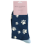 Miss Sparrow SKS500 Bamboo Paw Print Socks Navy