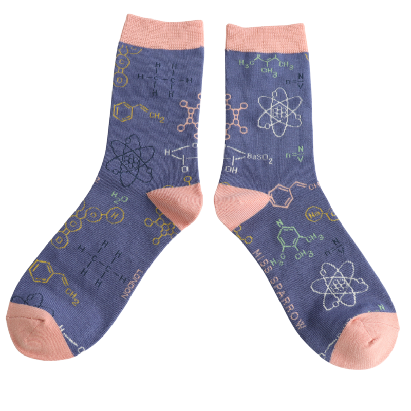 Miss Sparrow science SKS501 socks Denim-1