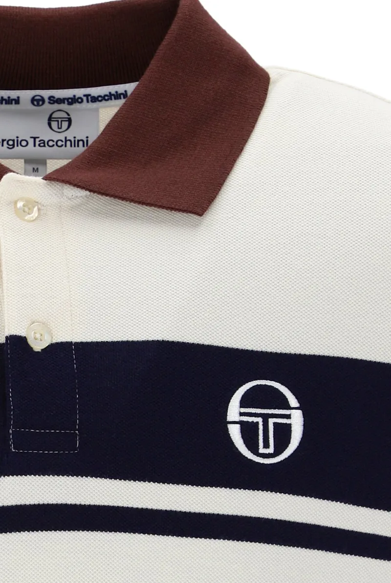 Sergio Tacchini Young Line Polo T-shirt Gardenia/Maritime MEDIUM ONLY-1