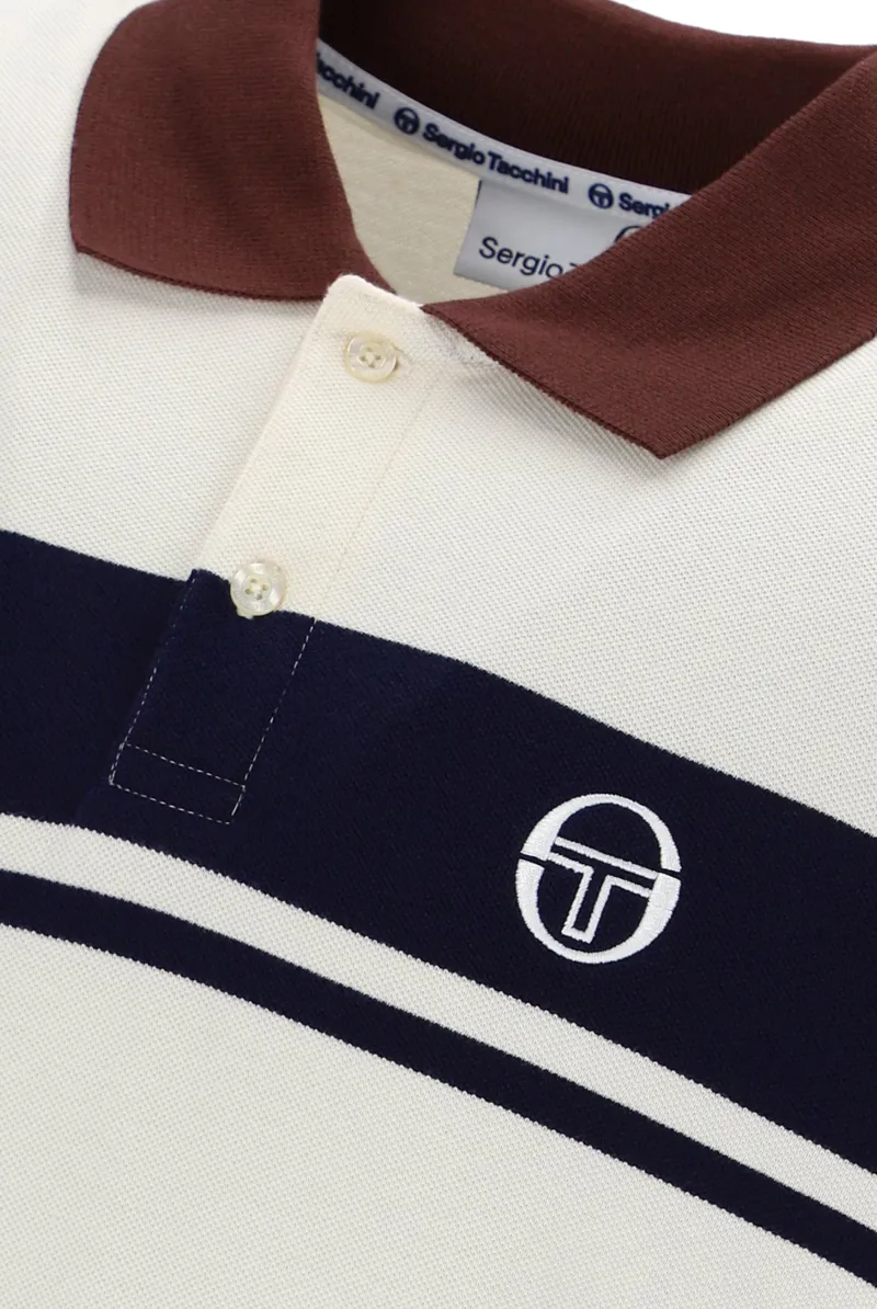 Sergio Tacchini Young Line Polo T-shirt Gardenia/Maritime MEDIUM ONLY-2