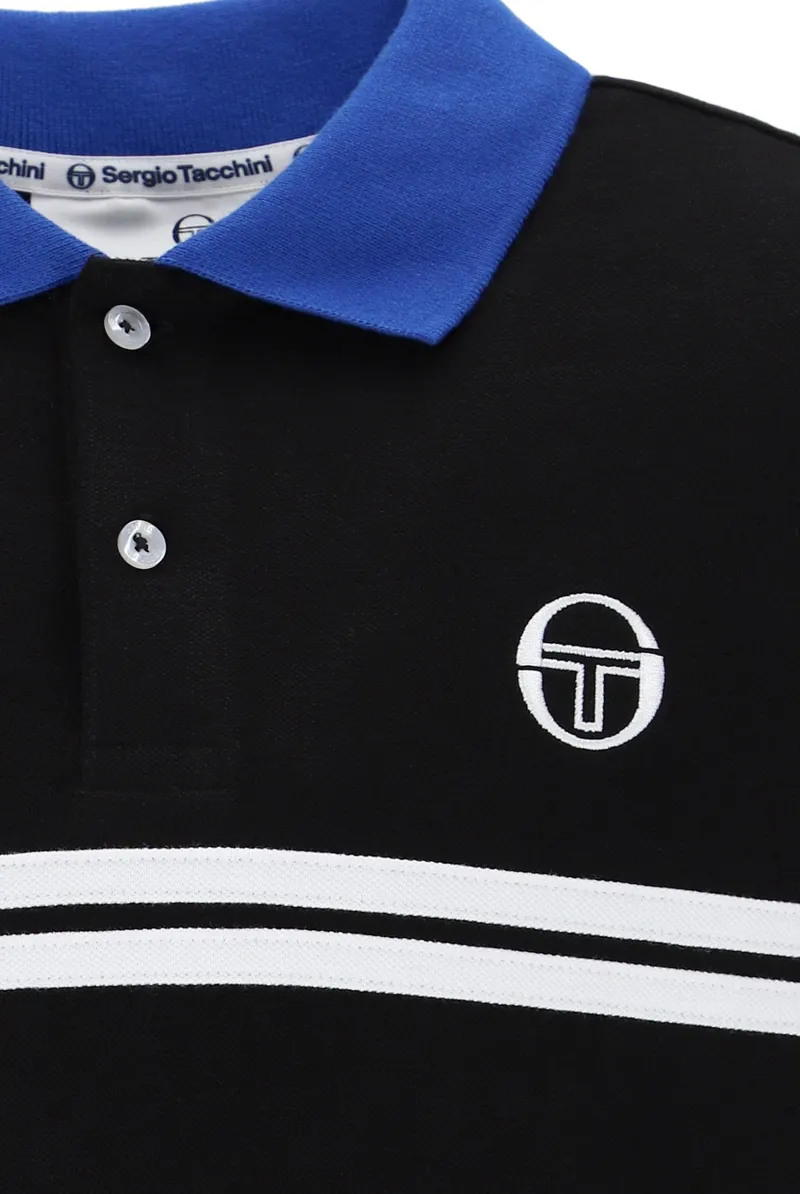 Sergio Tacchini Supermac Polo T-shirt Black/Surf  XXXL ONLY-1