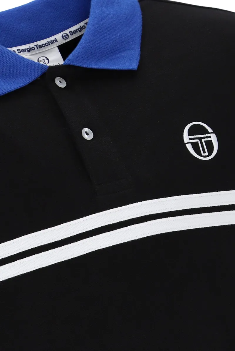 Sergio Tacchini Supermac Polo T-shirt Black/Surf  XXXL ONLY-2