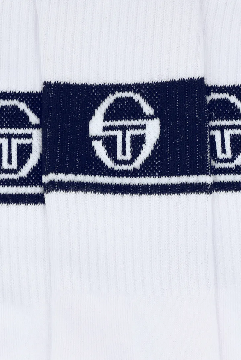Sergio Tacchini 3 Pack Socks White / Maritime Blue UK 7-11-2