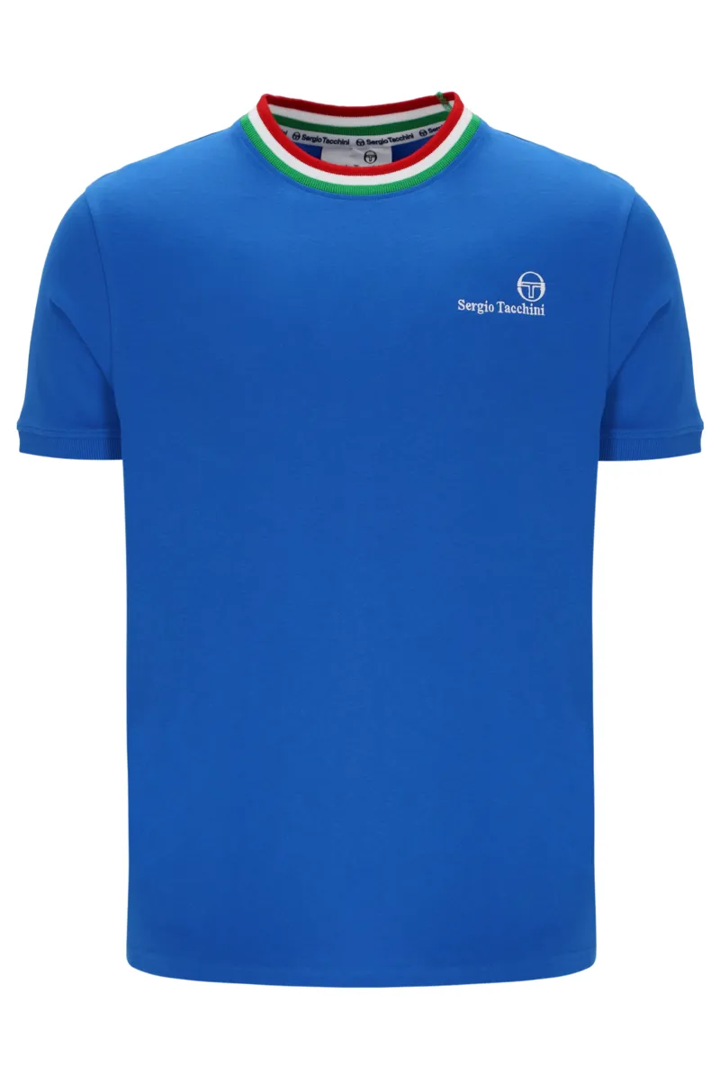  Sergio Tacchini Rainer FC T-Shirt Blue / Green / Adrenaline