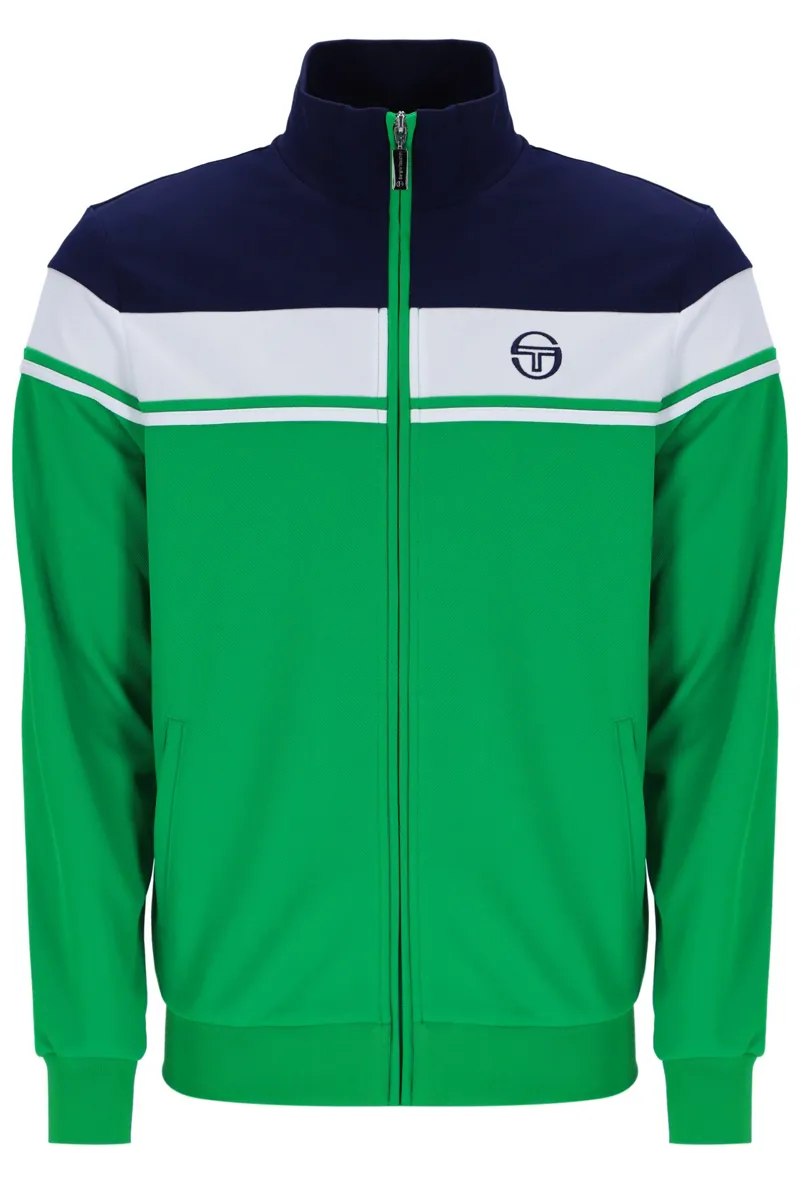 Sergio Tacchini Damarindo Track Top Fern Green / Maritime / White-4