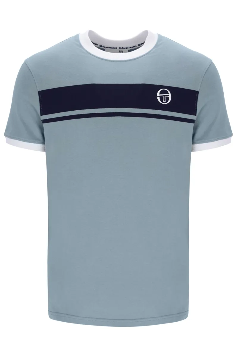 Sergio Tacchini Masters T-shirt Lead / Maritime Blue / White