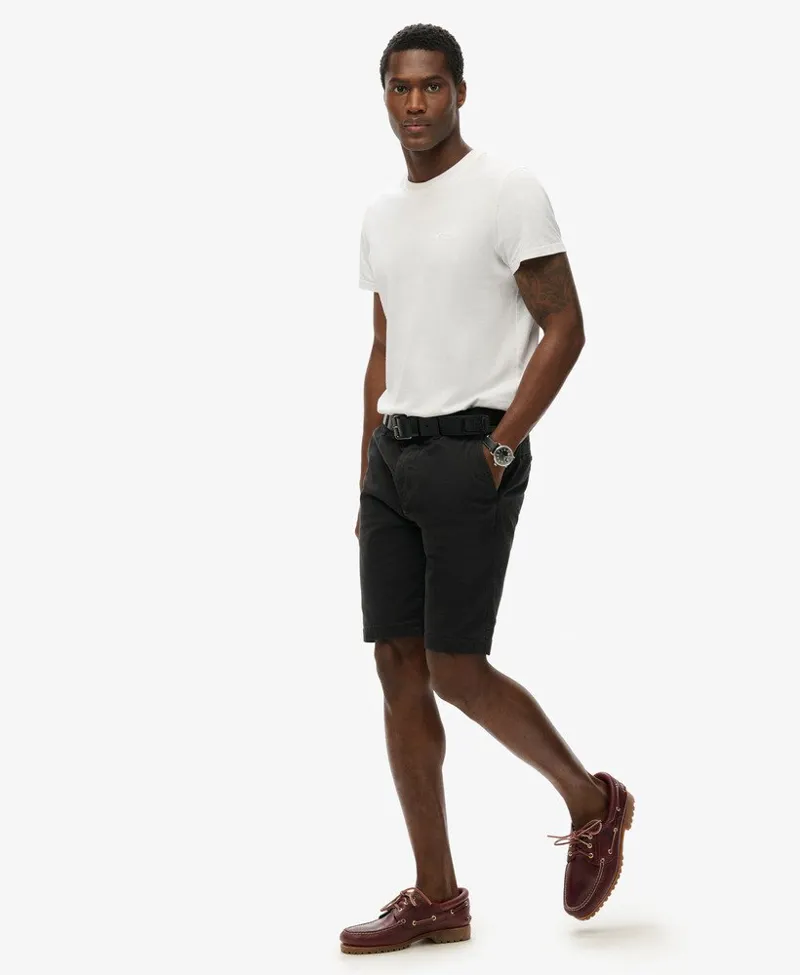 Superdry Officer Chino Short Washed Black-2