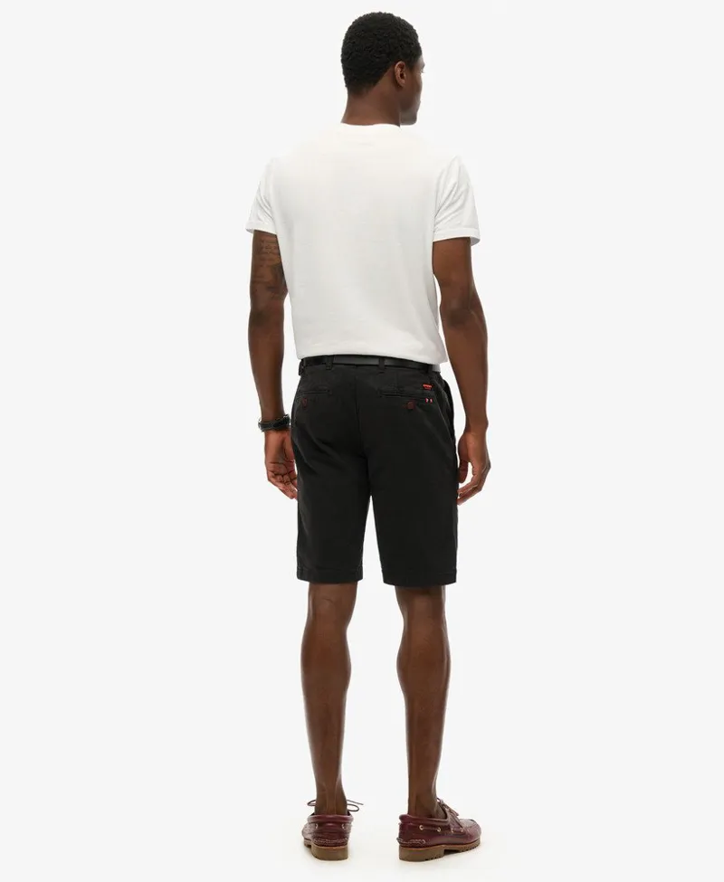 Superdry Officer Chino Short Washed Black-3