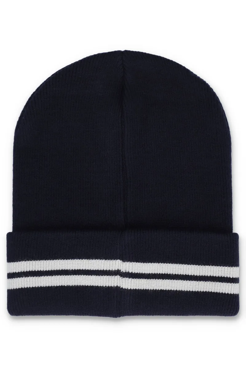 Sergio Tacchini Surgis Jacquard Stripe Beanie Maritime-1
