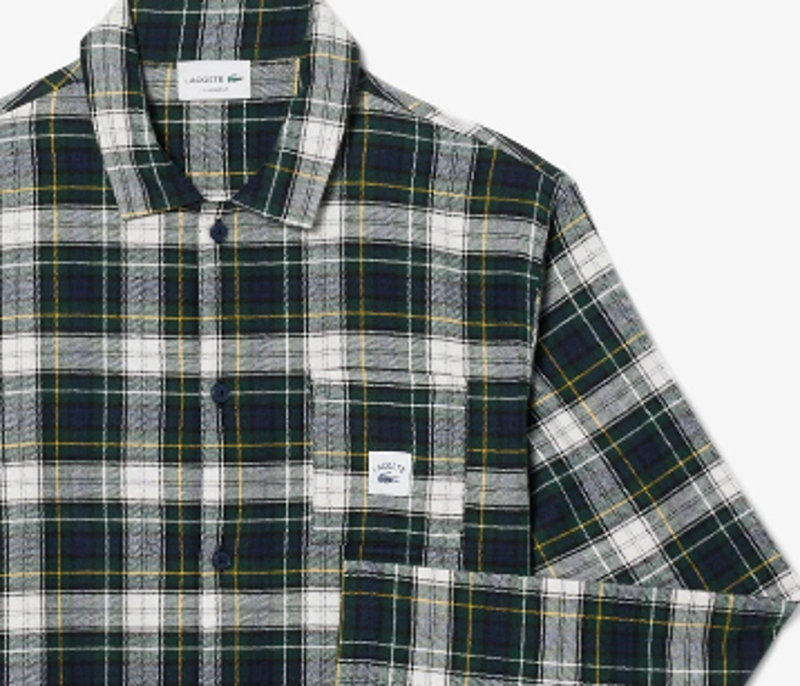 Lacoste Plaid Pajama Set Green-1