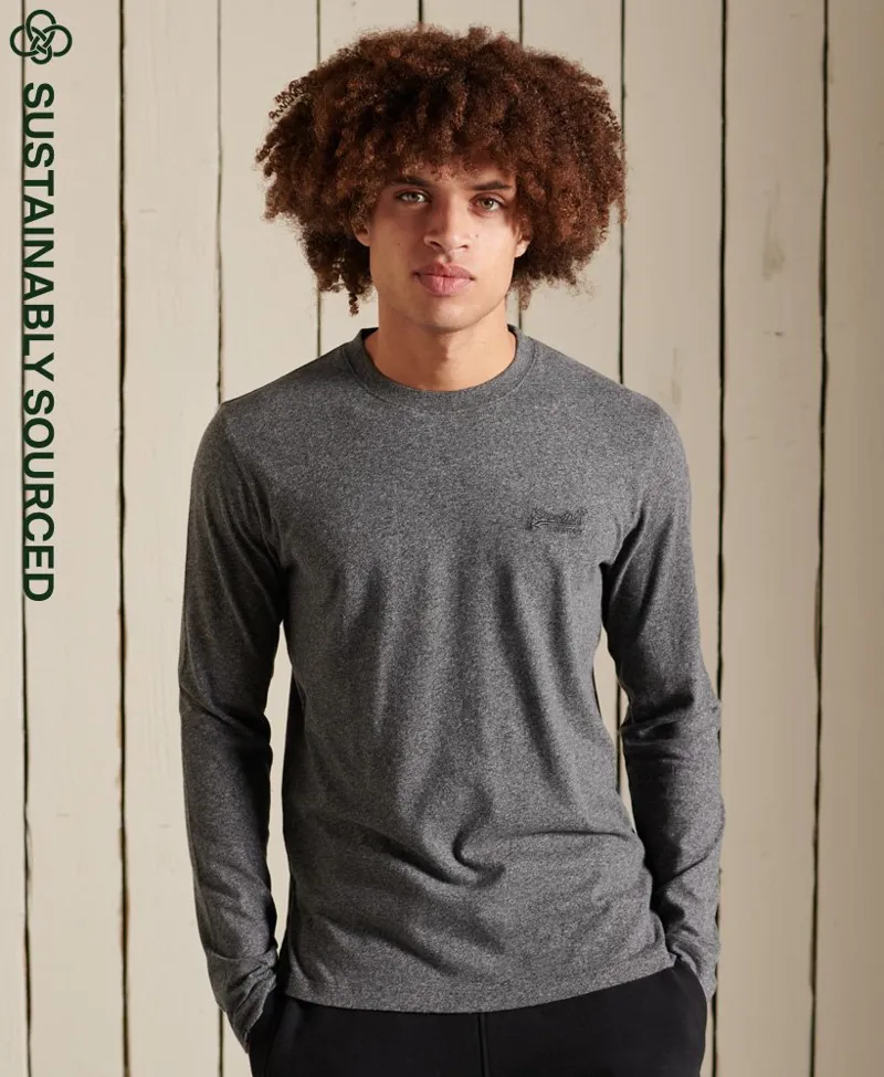 Superdry Vintage Long Sleeve T-shirt Black Grit XXL ONLY LAST ONE