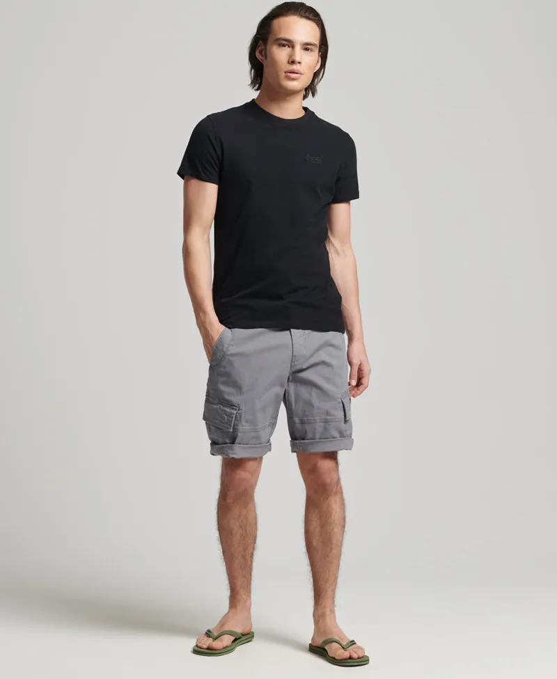 Superdry Vintage Logo Embroidered T-Shirt Black LARGE ONLY