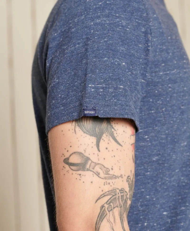 Superdry Vintage Logo Embroidered T-shirt Blue Heather-3