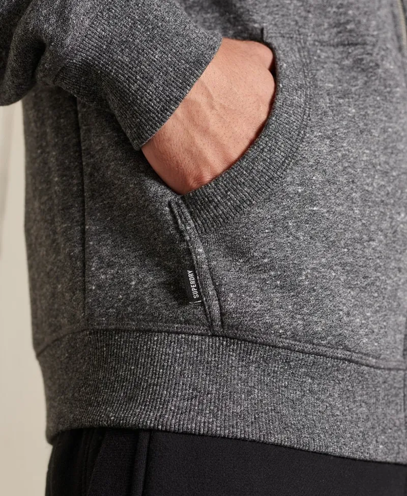 Superdry Vintage Logo Zip Hoodie Charcoal Jasp-4