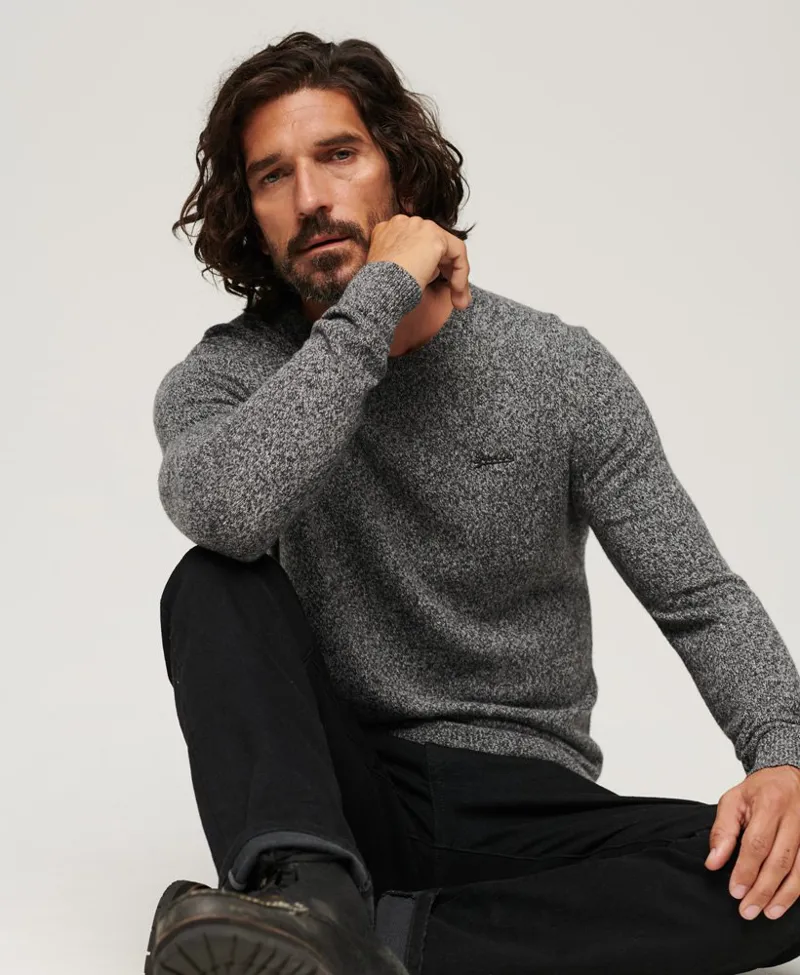 Superdry Essential Crew Jumper Dark Charcoal Jaspe XXXL ONLY