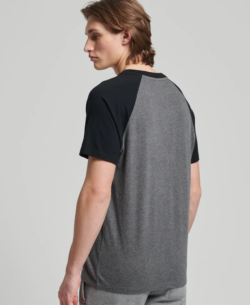 Superdry Baseball Raglan T-shirt Charcoal/Black XXXL ONLY-2