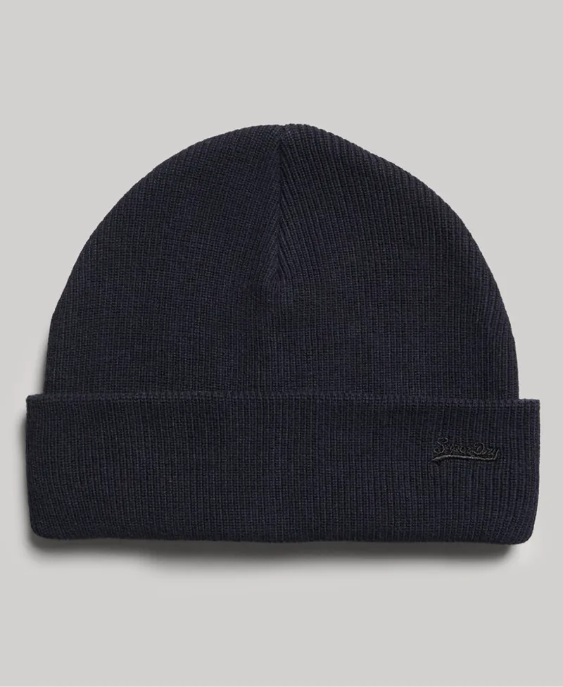 Superdry Organic Cotton Vintage Logo Beanie Navy-1