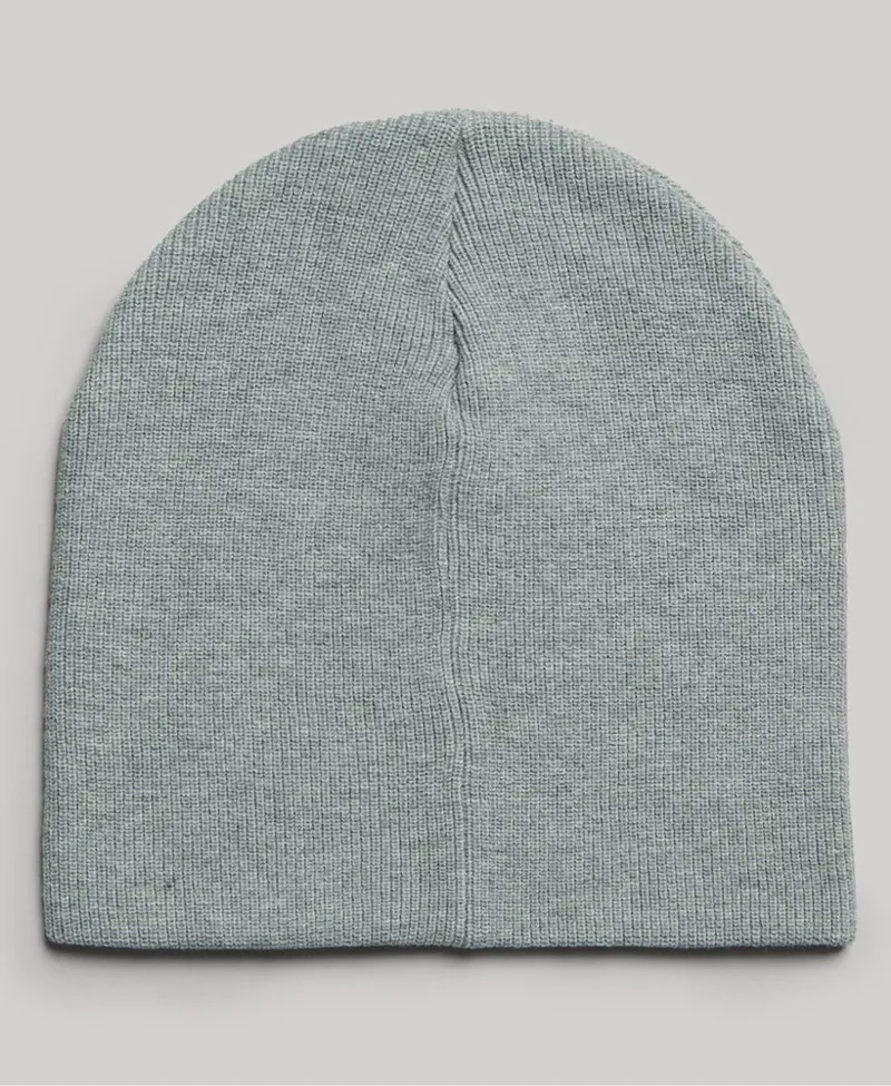 Superdry Organic Cotton Vintage Logo Beanie Grey Grit-2