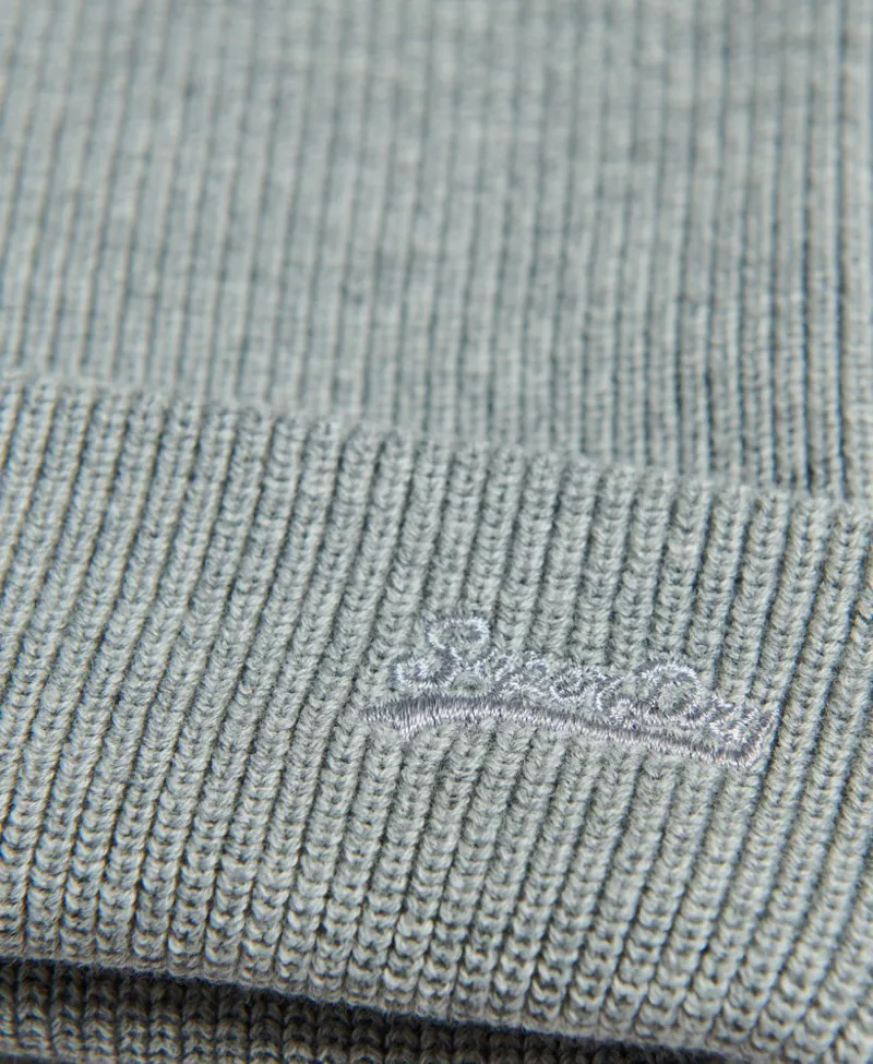 Superdry Organic Cotton Vintage Logo Beanie Grey Grit-3