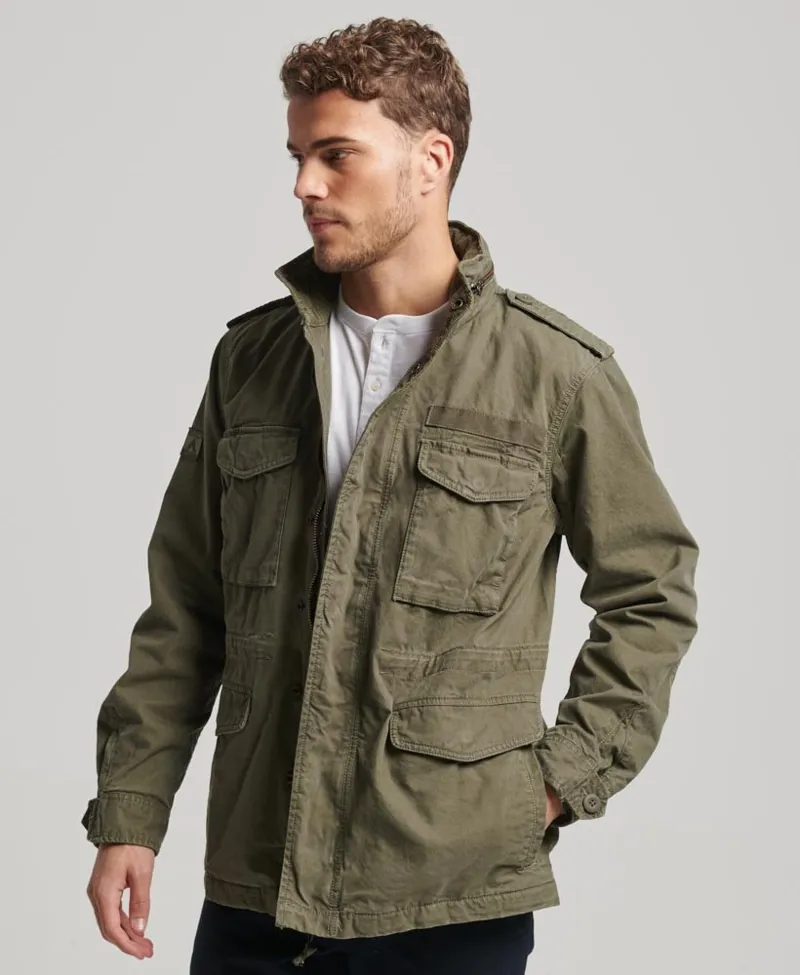 Khaki field jacket top