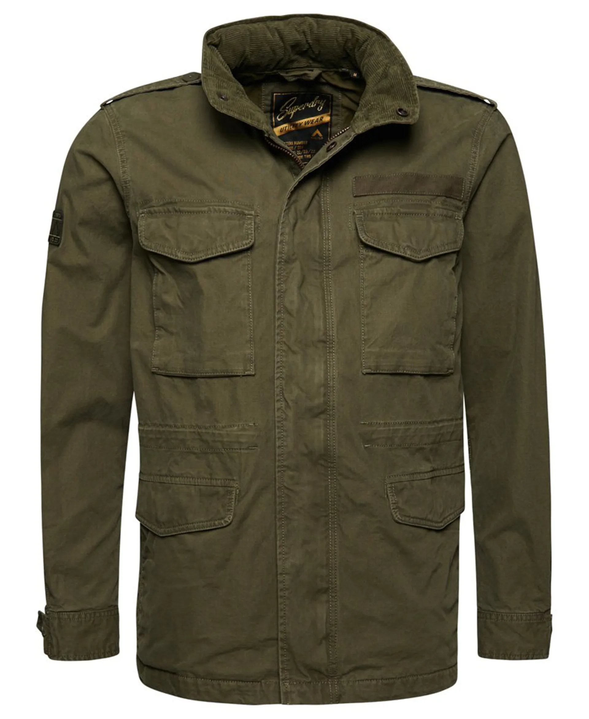 Superdry Military Jacket M65 Coat Washed Khaki