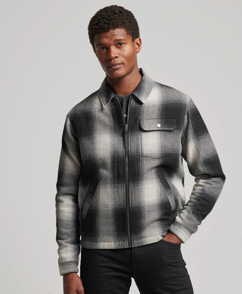 Plaid harrington jacket online