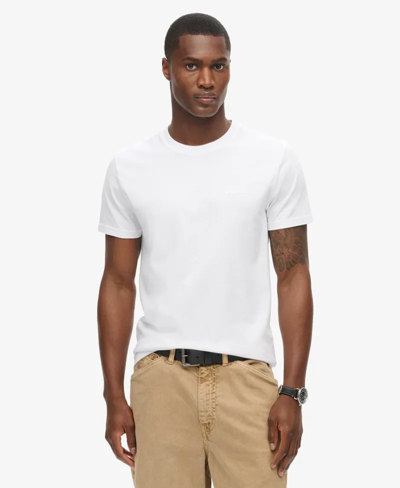 Superdry Organic Cotton Essential Logo T-Shirt White-4