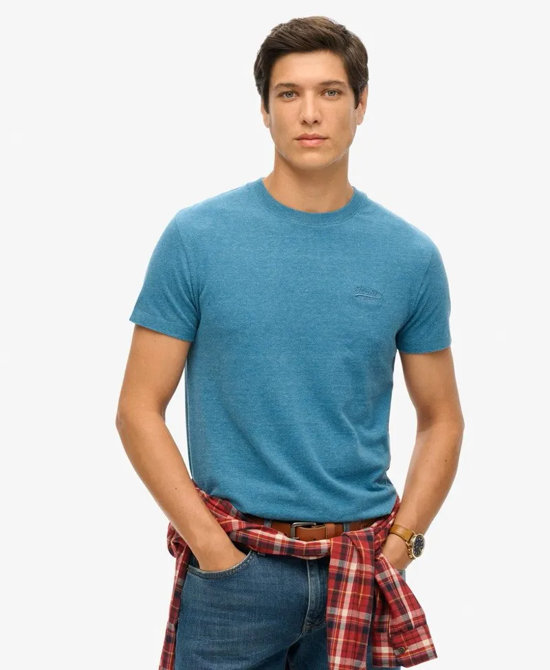 Superdry Vintage Logo Embroidered T-Shirt Alaskan Blue-6