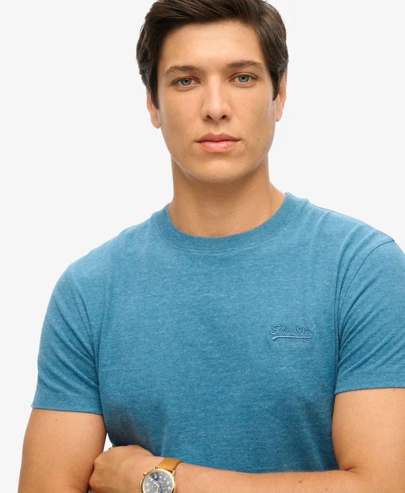 Superdry Vintage Logo Embroidered T-Shirt Alaskan Blue-2