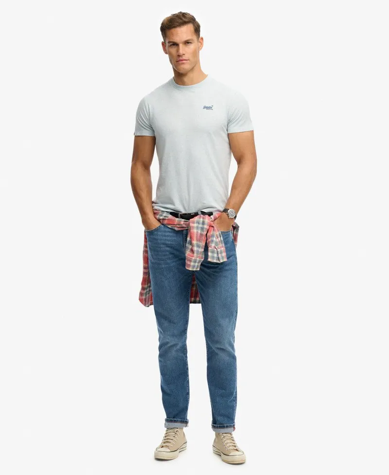Superdry Organic Cotton Essential Logo T-Shirt Icy Blue-2