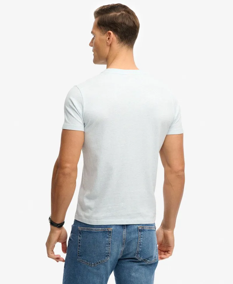 Superdry Organic Cotton Essential Logo T-Shirt Icy Blue-4