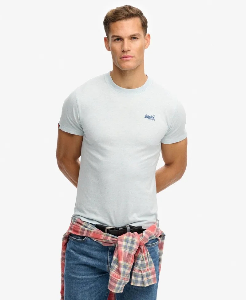 Superdry Organic Cotton Essential Logo T-Shirt Icy Blue