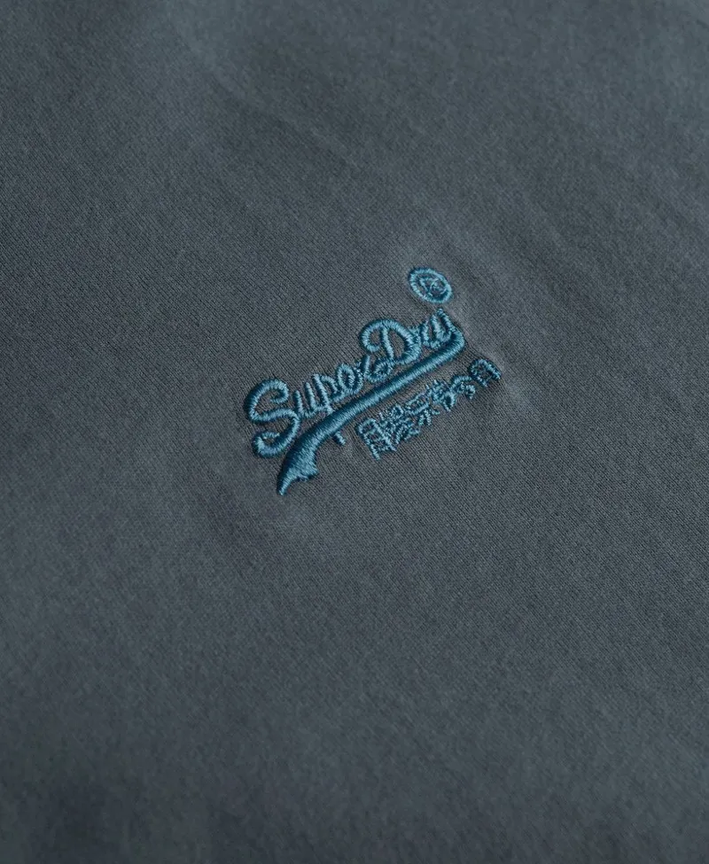 Superdry Organic Cotton Essential Logo T-Shirt Stormy Weather Blue-5