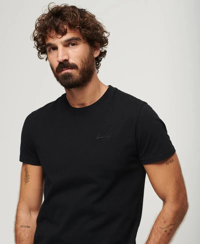 Superdry Organic Cotton Essential Logo T-Shirt Black -2