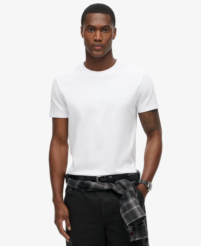 Superdry Organic Cotton Essential Logo T-Shirt White-5