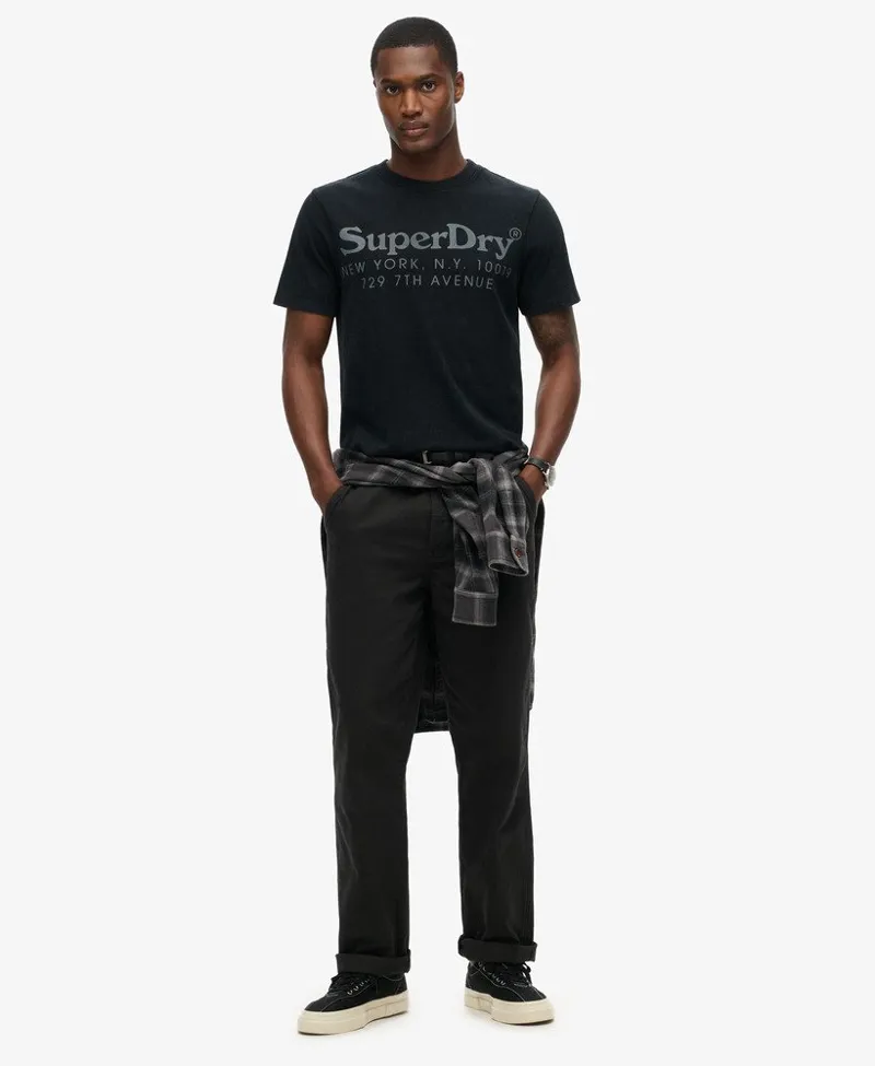 Superdry Tonal Venue Logo T-Shirt Black-5