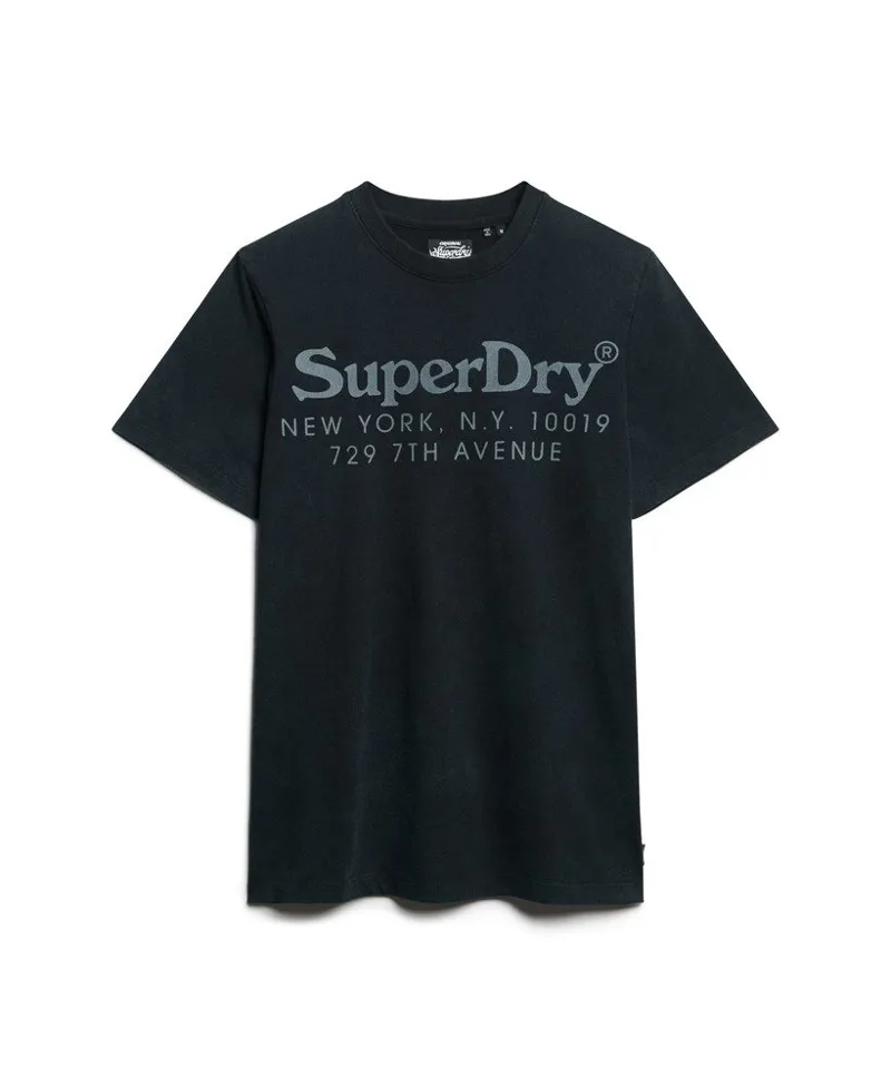 Superdry Tonal Venue Logo T-Shirt Black-3