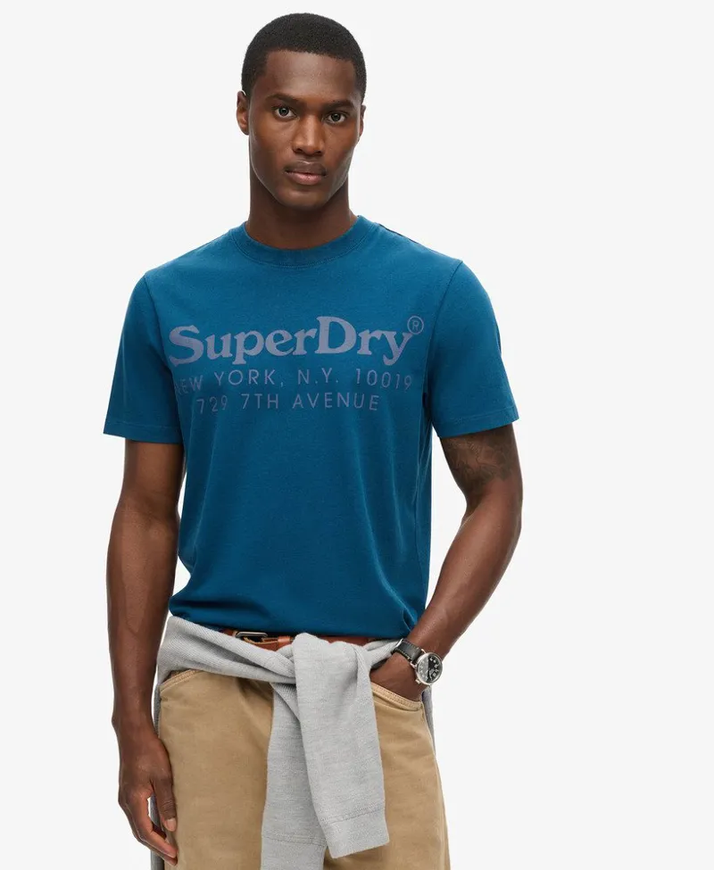 Superdry Tonal Venue Logo T-Shirt Blue XXL ONLY LAST ONE-4