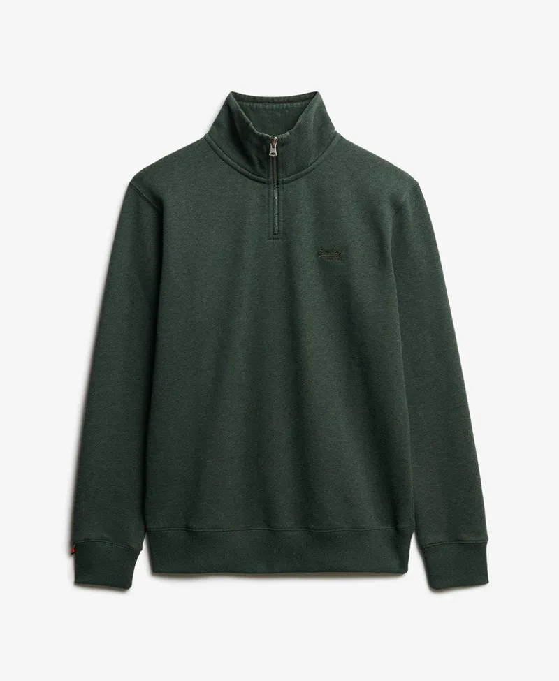 Superdry Essential Logo Henley Deep Forest Green-1