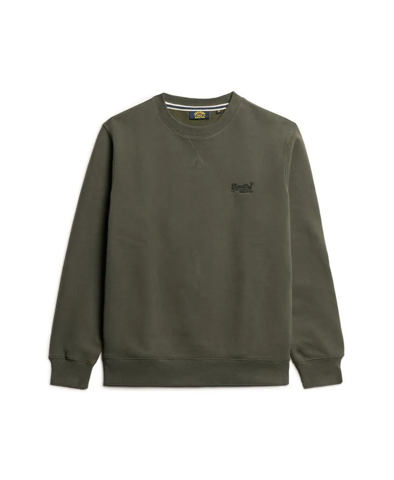 Superdry Essential Logo Crew Sweatshirt Dark Grey Green-7
